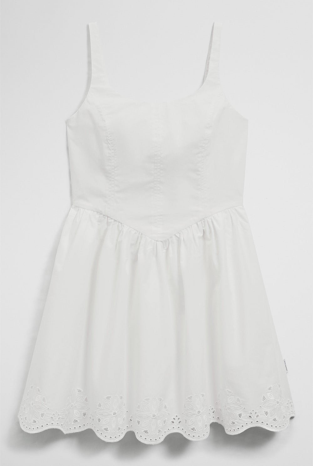 Teen Sleeveless Cutwork Mini Dress