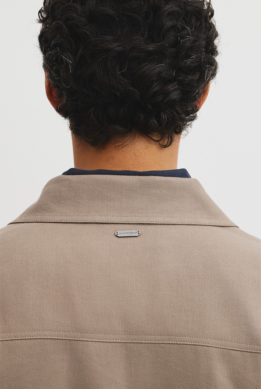 Cotton Linen Blend Zip Through Jacket