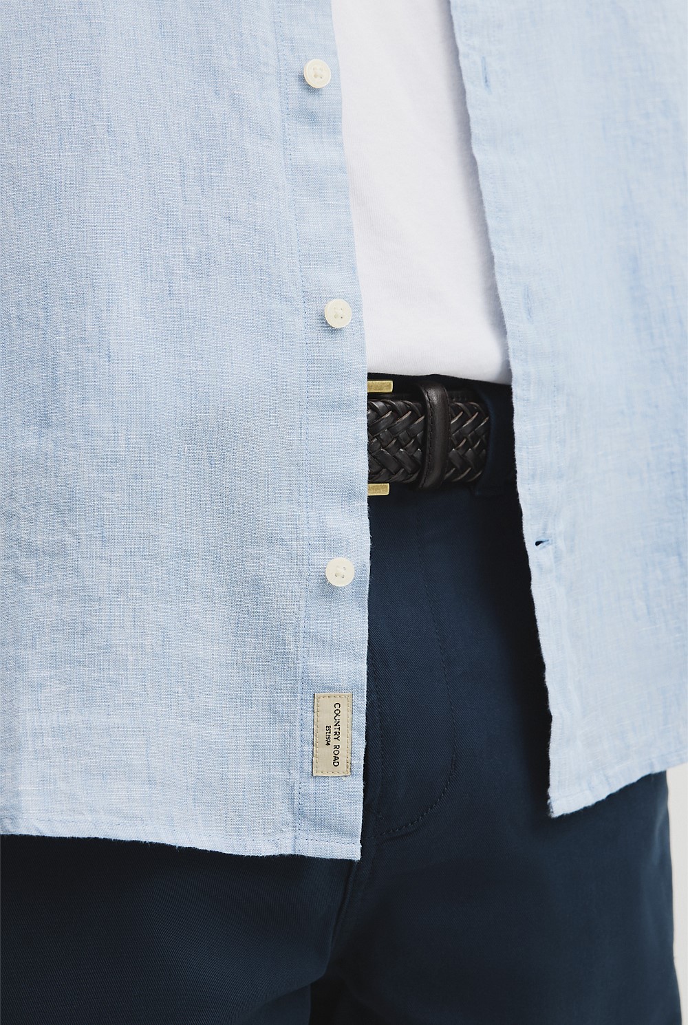 Regular Fit Short Sleeve Linen Shirt