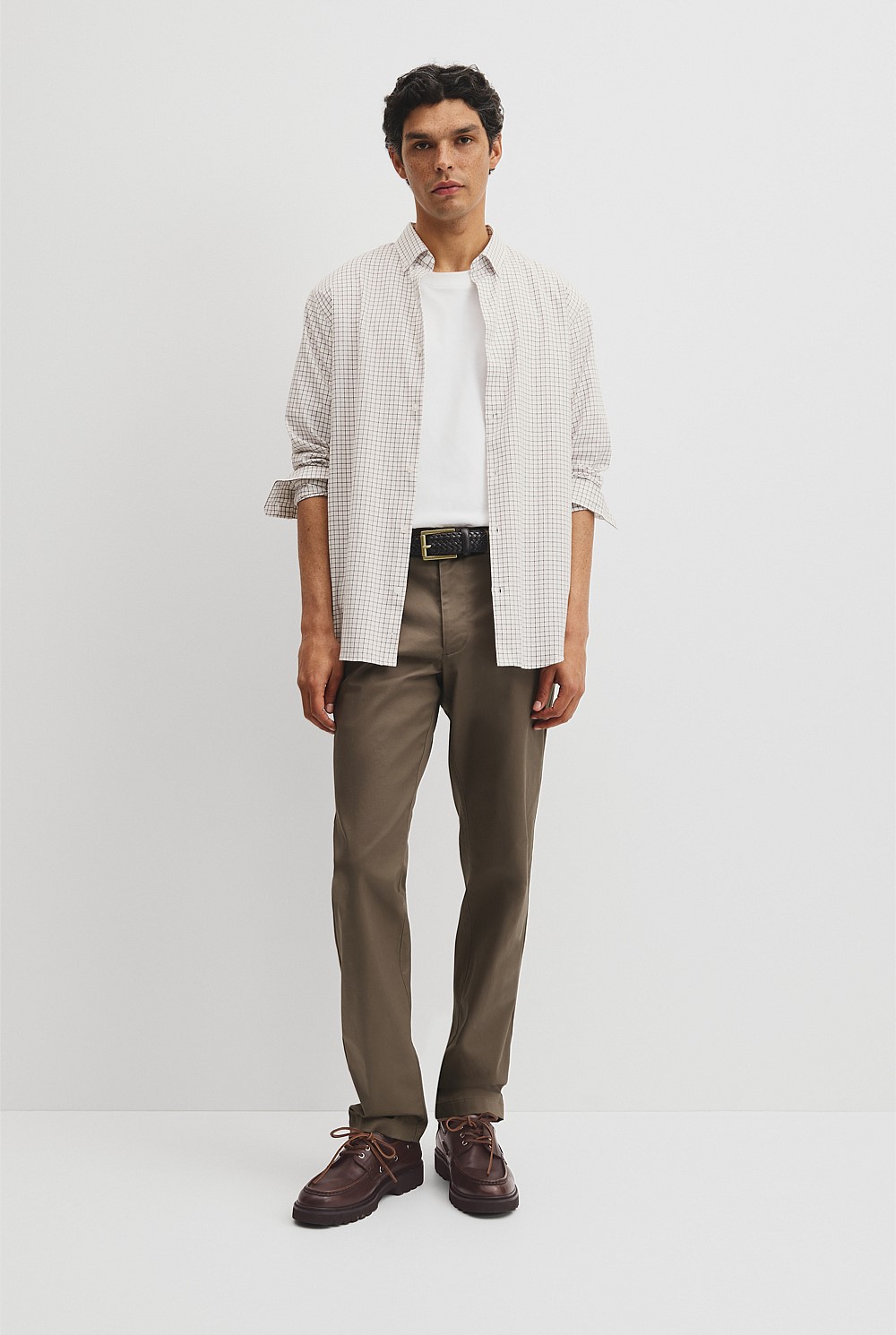 Regular Fit Cotton Grid Shirt