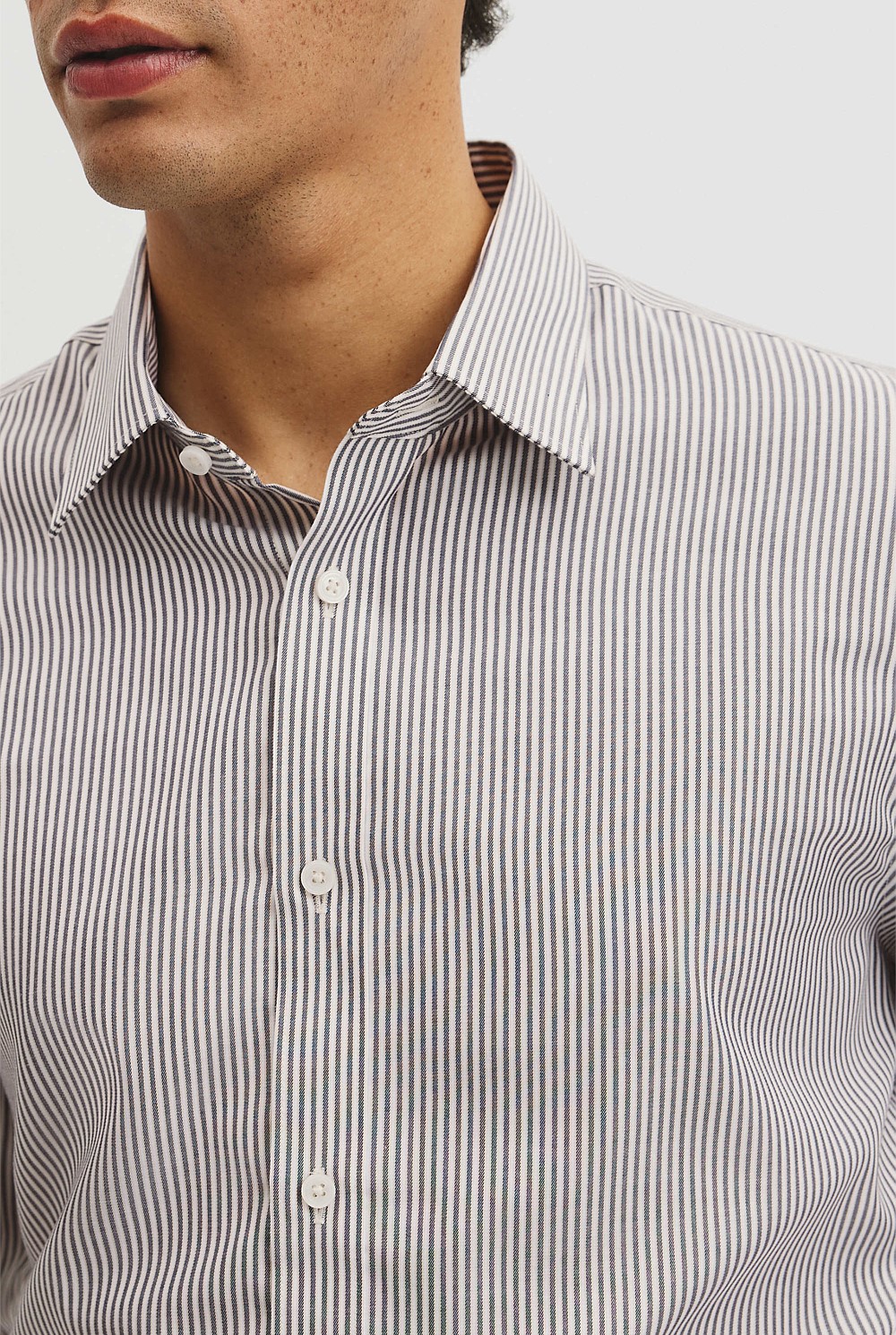 Slim Fit Stripe Travel Shirt