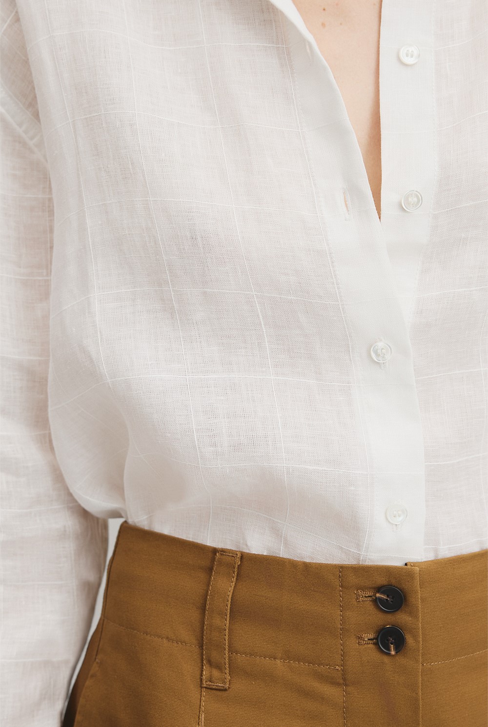 Relaxed Long Sleeve Linen Shirt