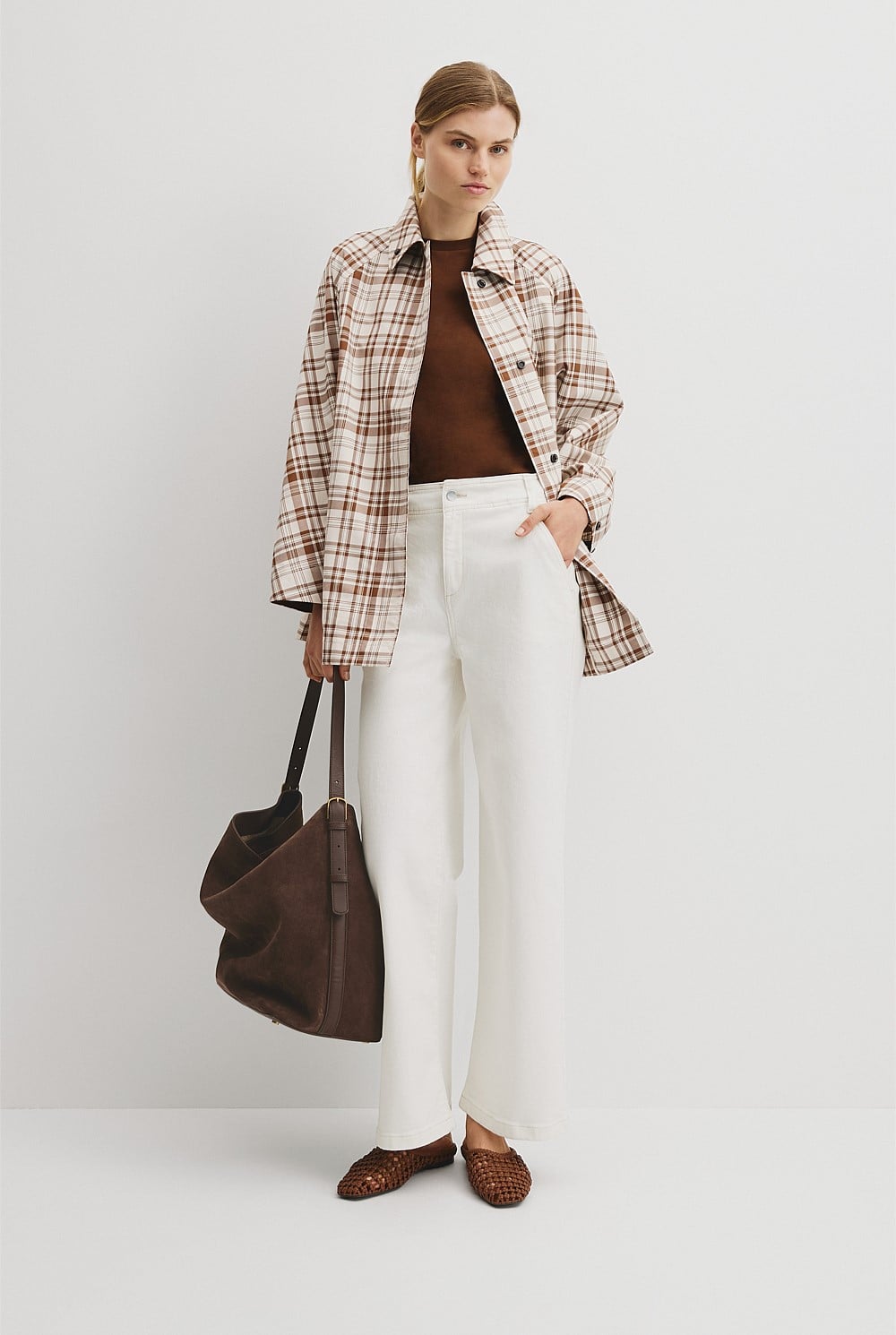 Plaid Swing Coat