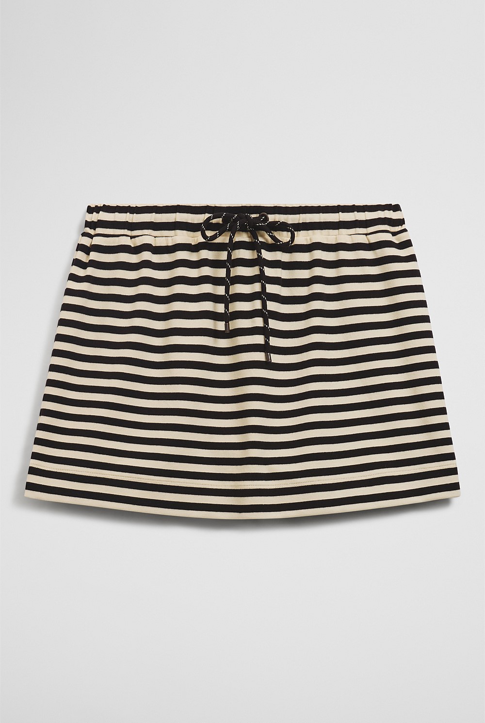 Australian Cotton Blend Stripe Jersey Skirt