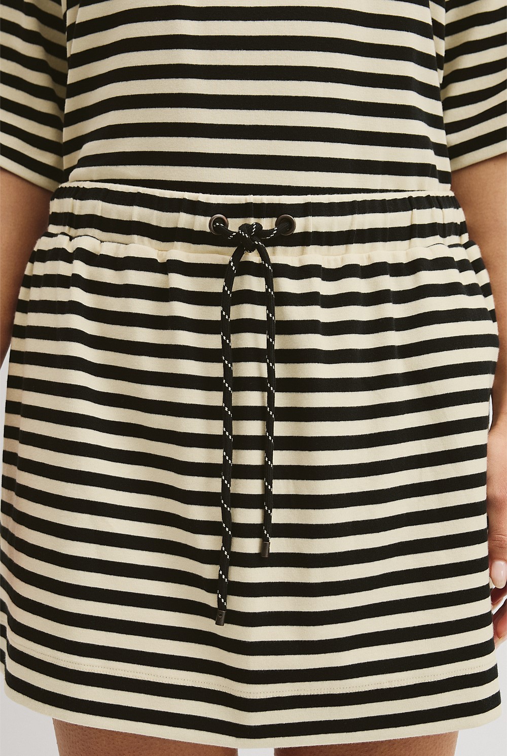 Australian Cotton Blend Stripe Jersey Skirt
