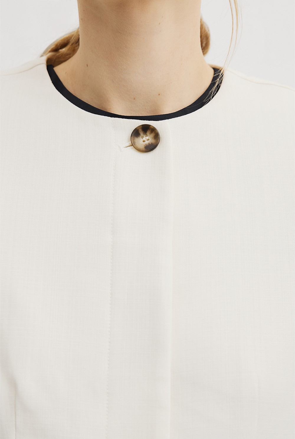 Collarless Jacket