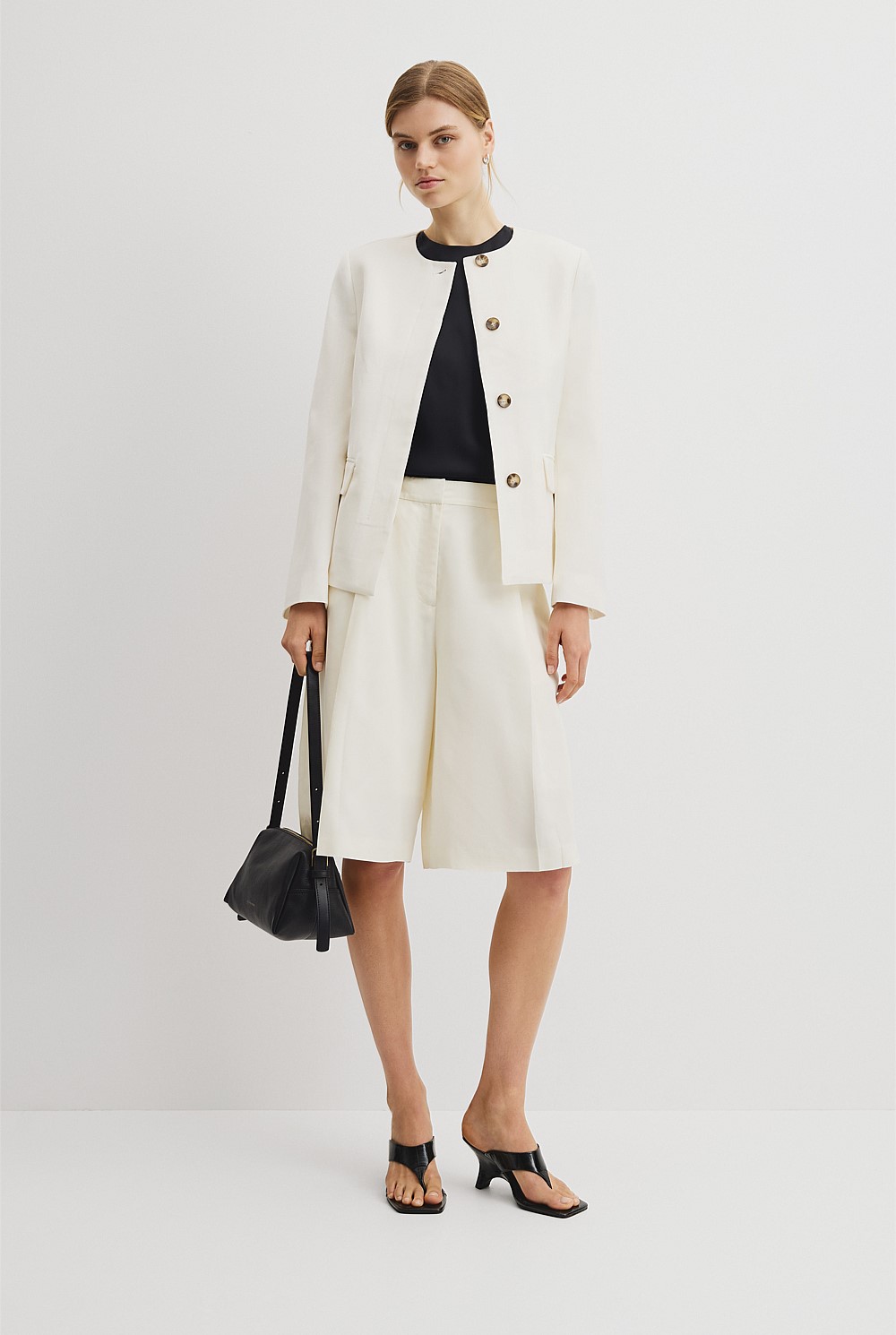 Collarless Jacket
