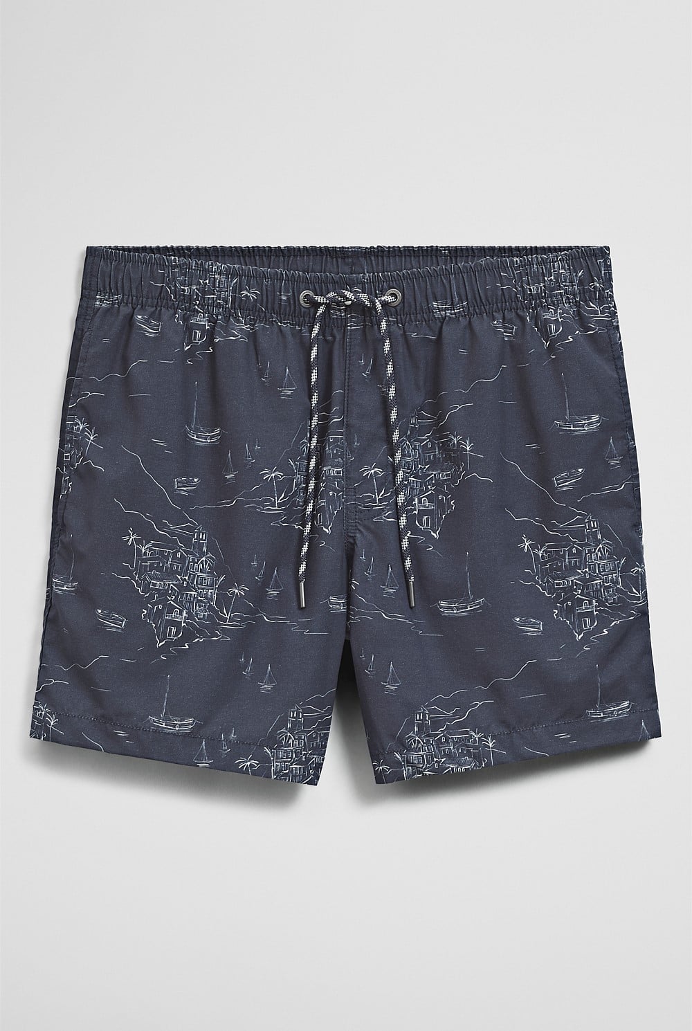 Coastline Print Swim Straight Short