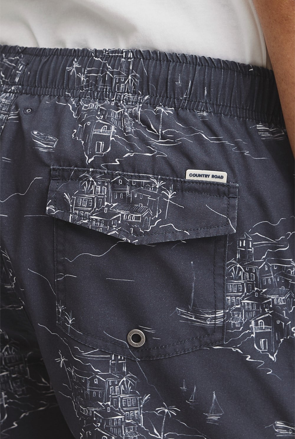 Coastline Print Swim Straight Short