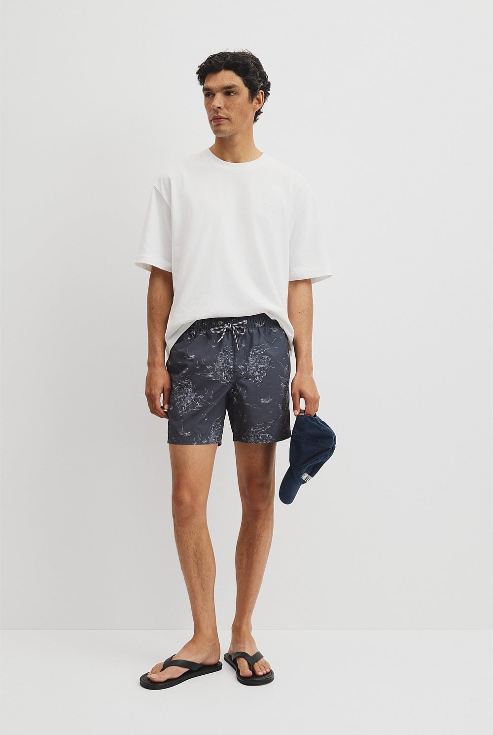 Coastline Print Swim Straight Short