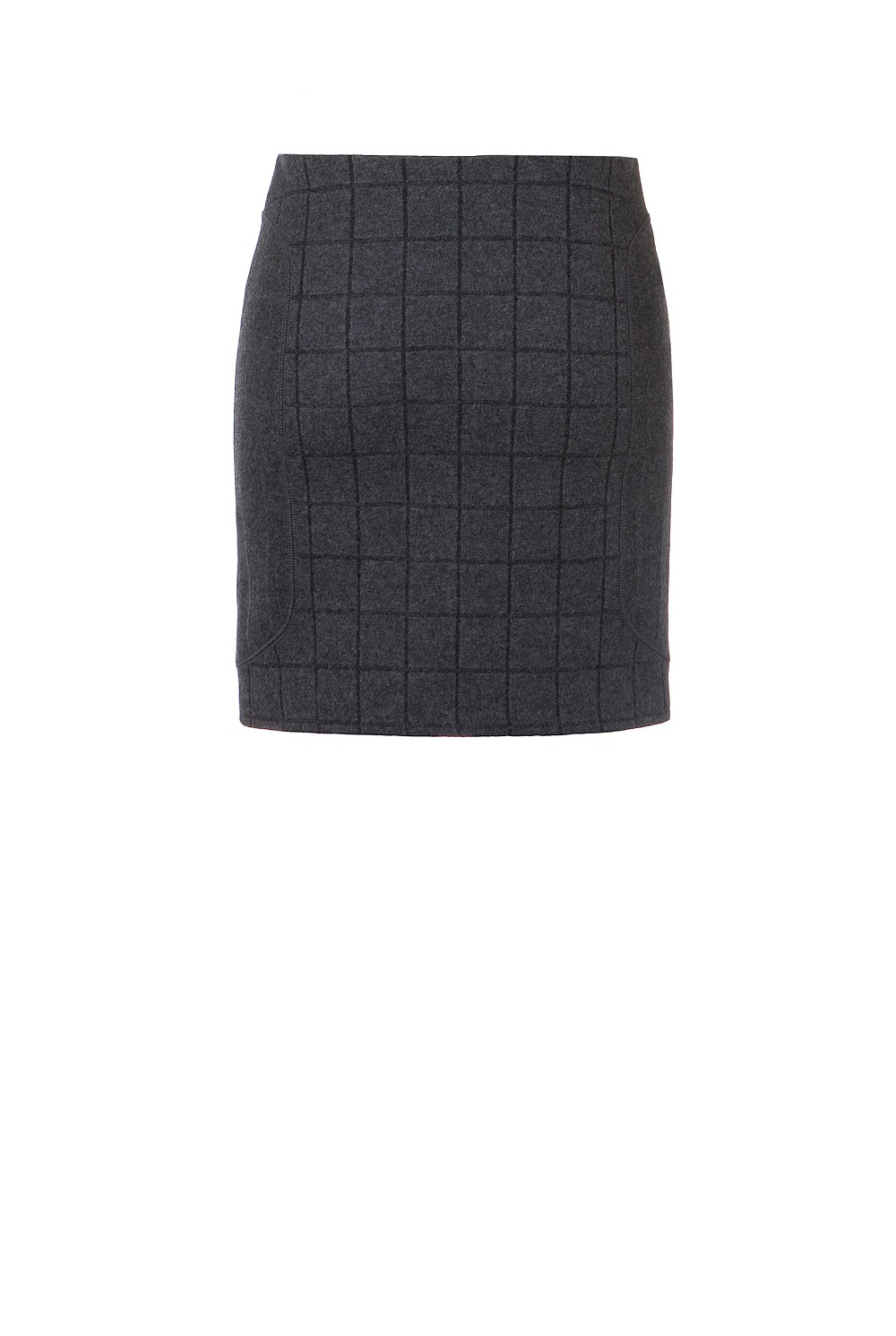 Check Pencil Skirt