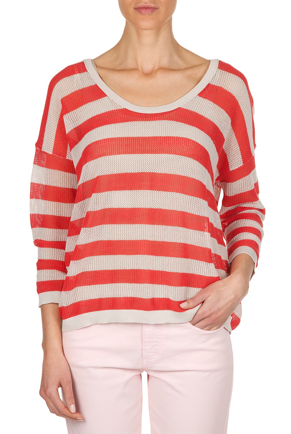Stripe Mesh Knit