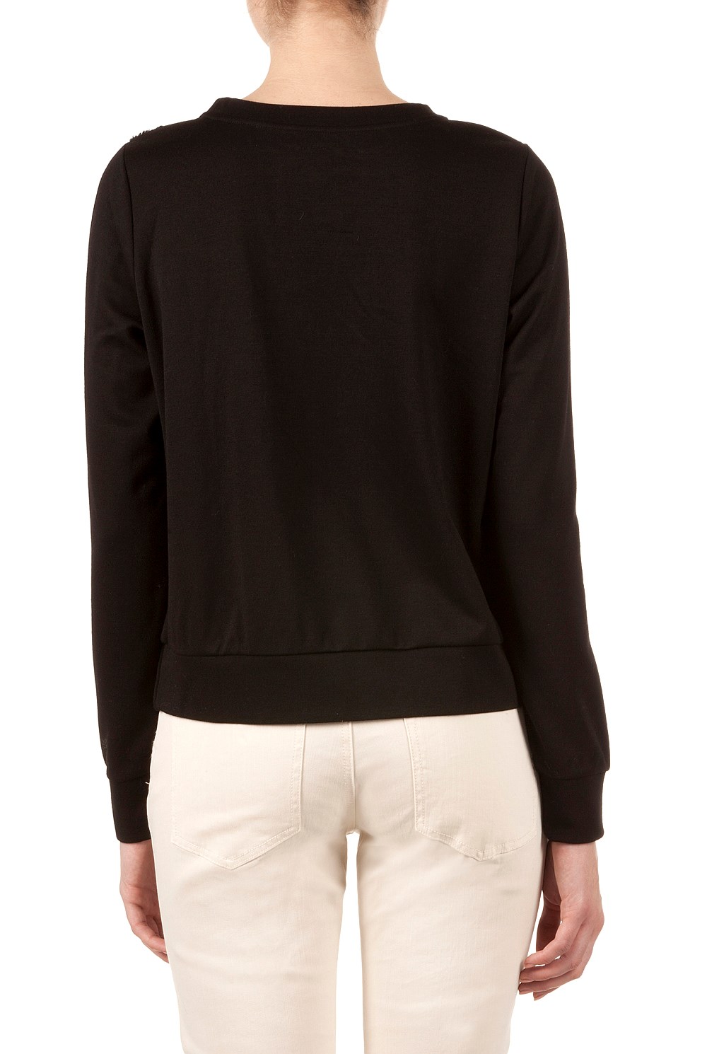 Faux Fur Spliced Sweat
