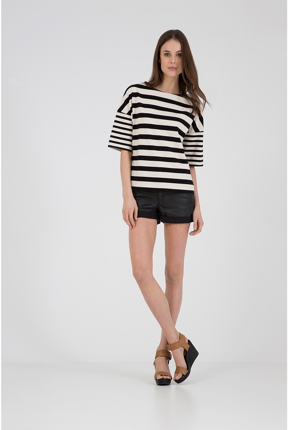 Kimono Sleeve Stripe T-Shirt