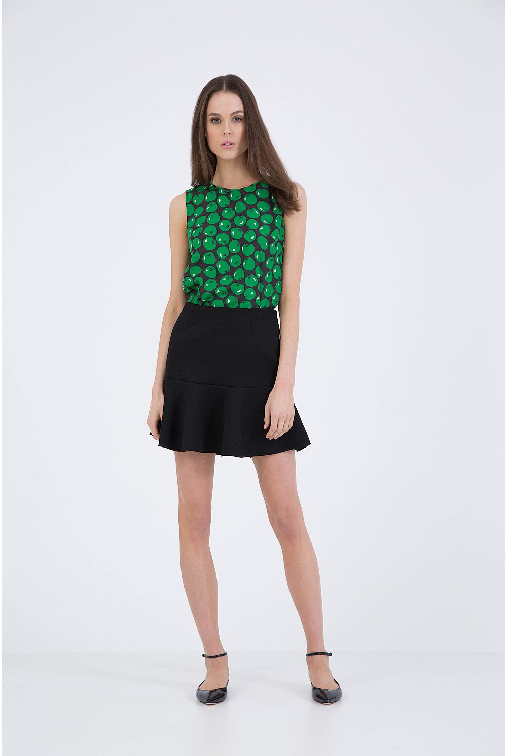 Apple Print Shell Top