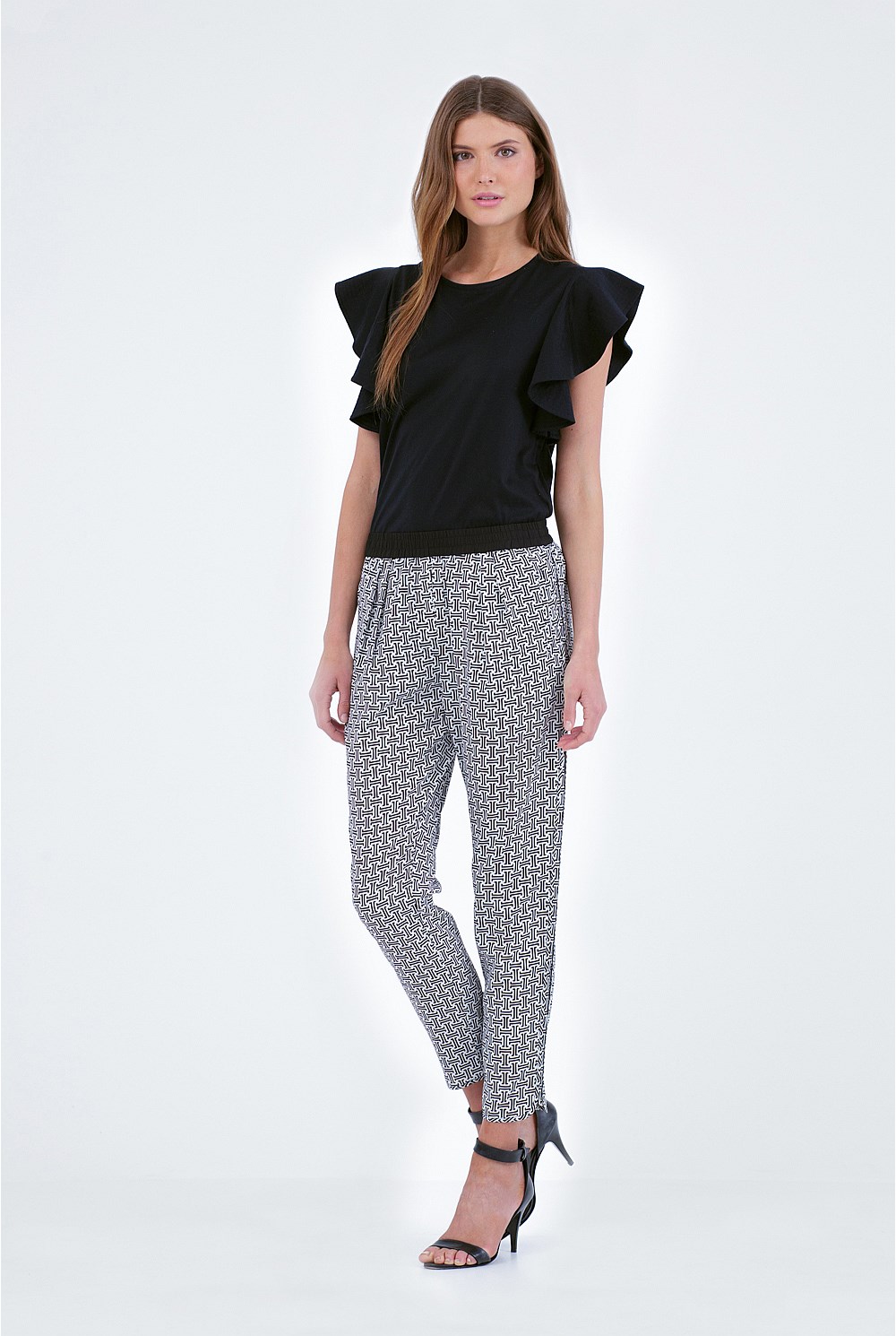 Ruffle Sleeve T-Shirt