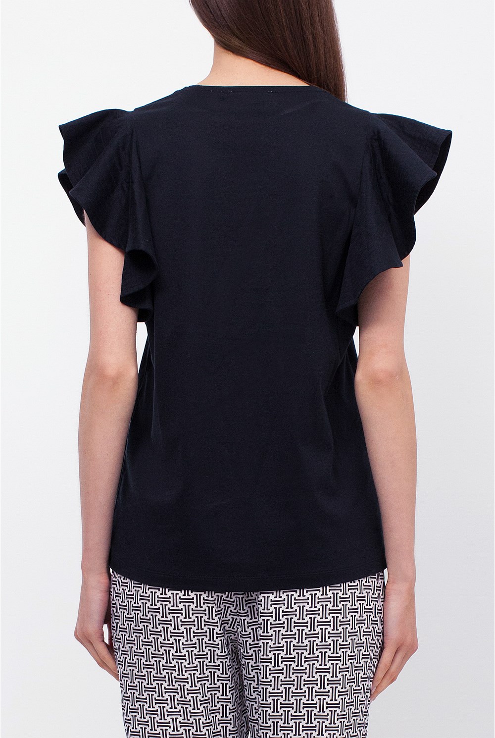 Ruffle Sleeve T-Shirt