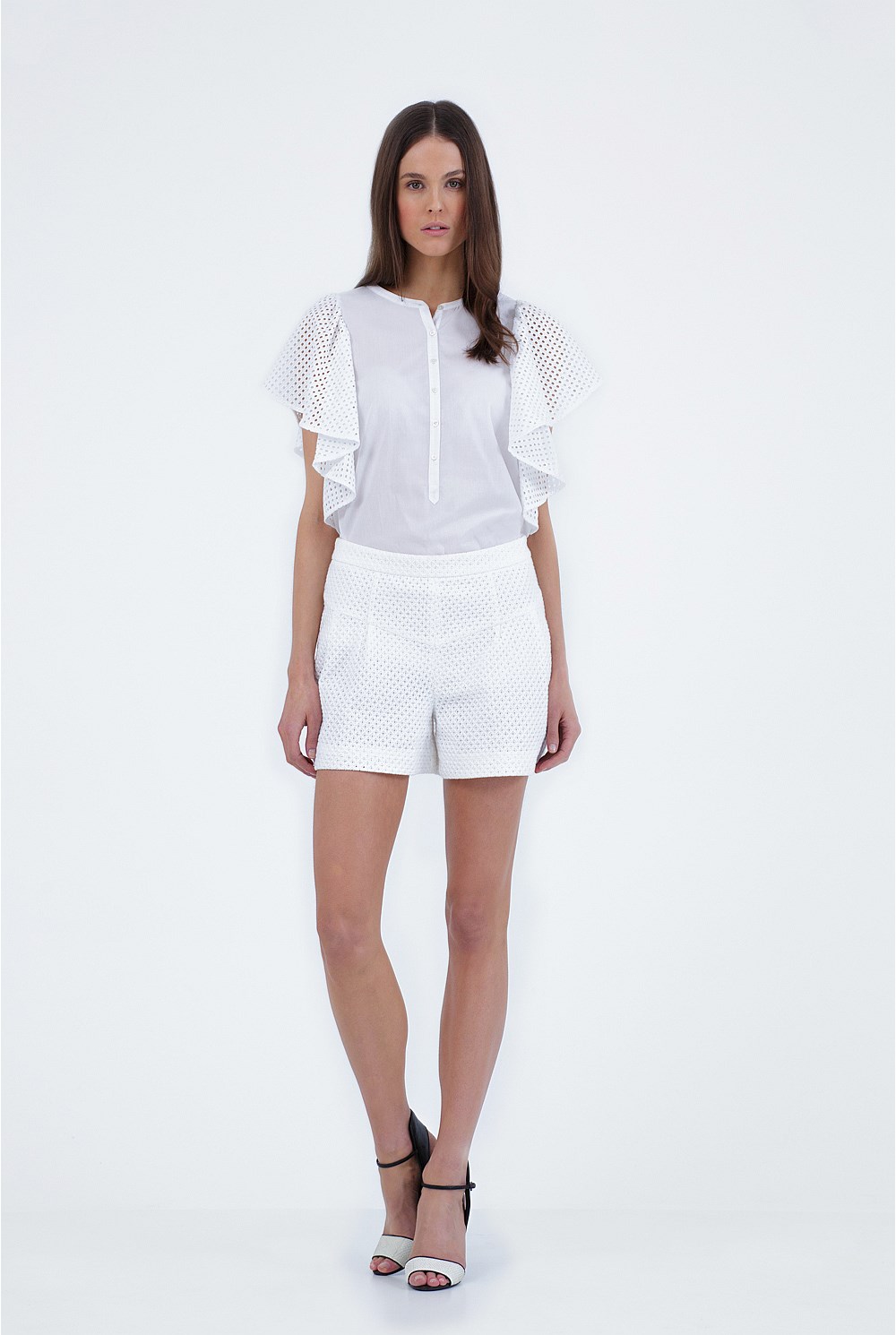 Jacquard Flared Short