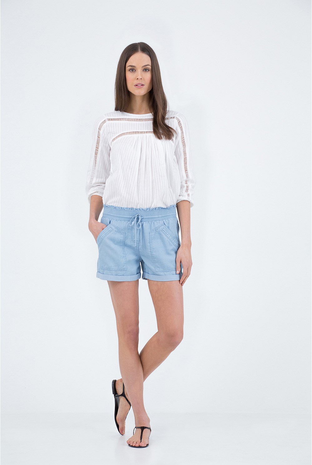 Chambray Utility Short
