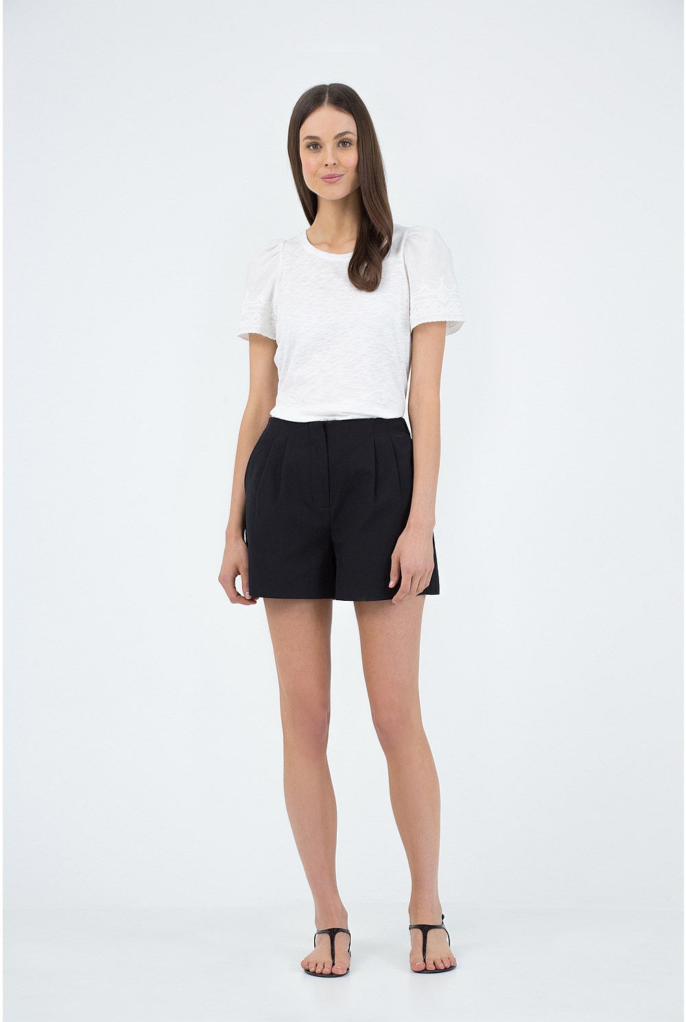 Embroidered Sleeve T-Shirt