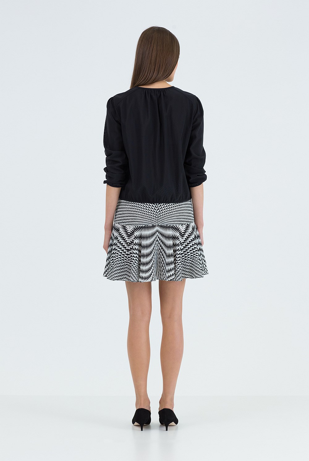 Optical Print Skirt