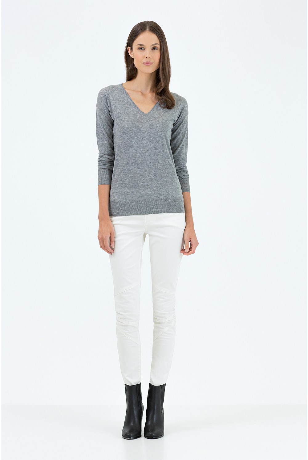 Merino Silk V-Neck