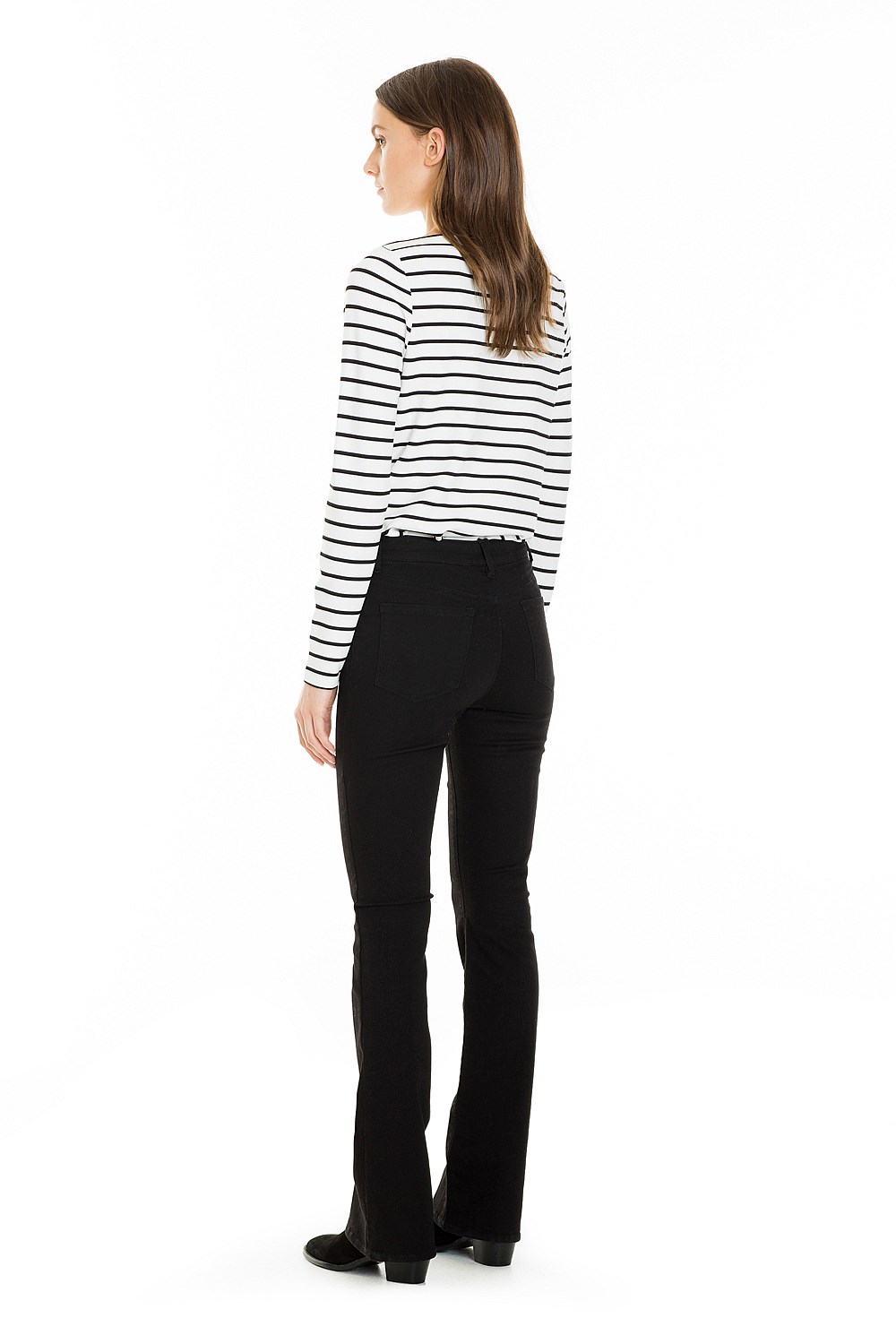 Ponte Yarn Stripe T-Shirt