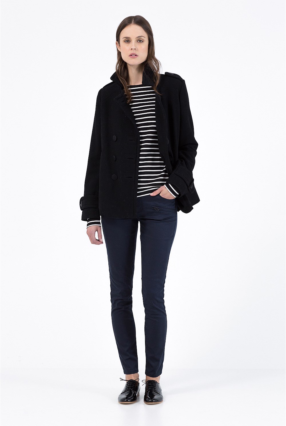 Ponte Yarn Stripe T-Shirt
