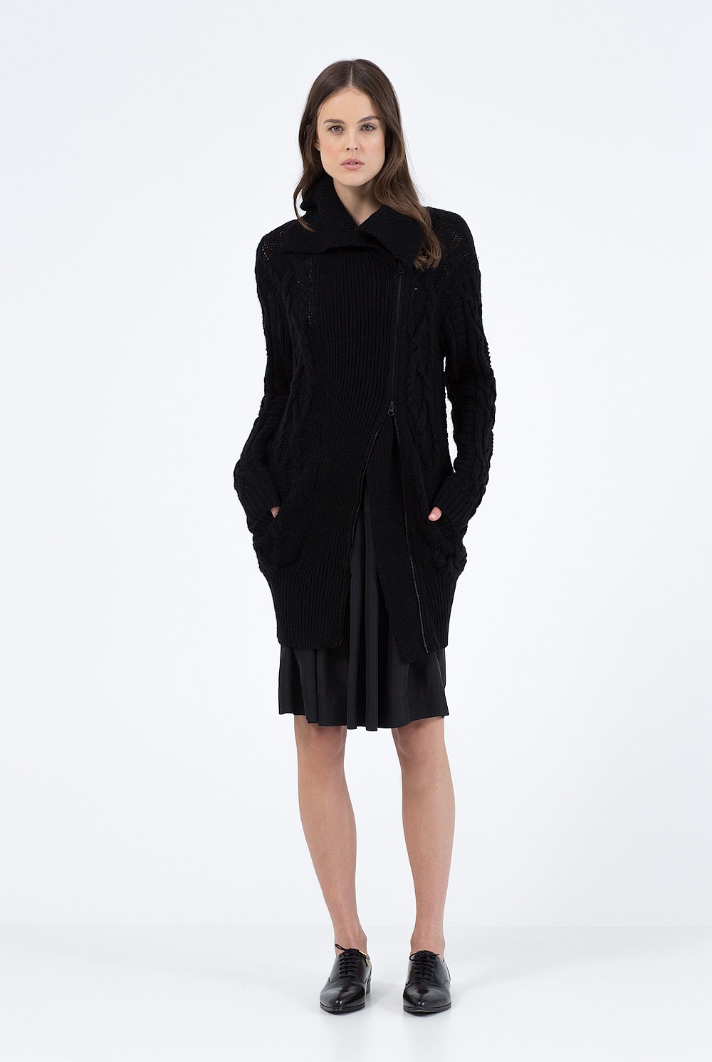Pintuck Midi Skirt