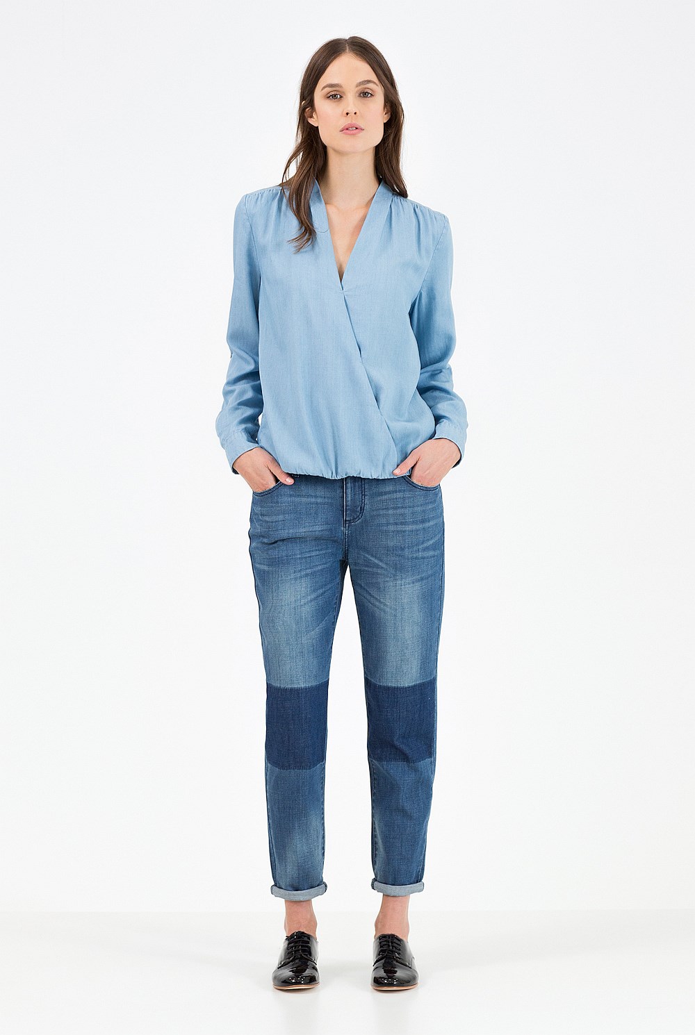 Wrap Chambray Shirt