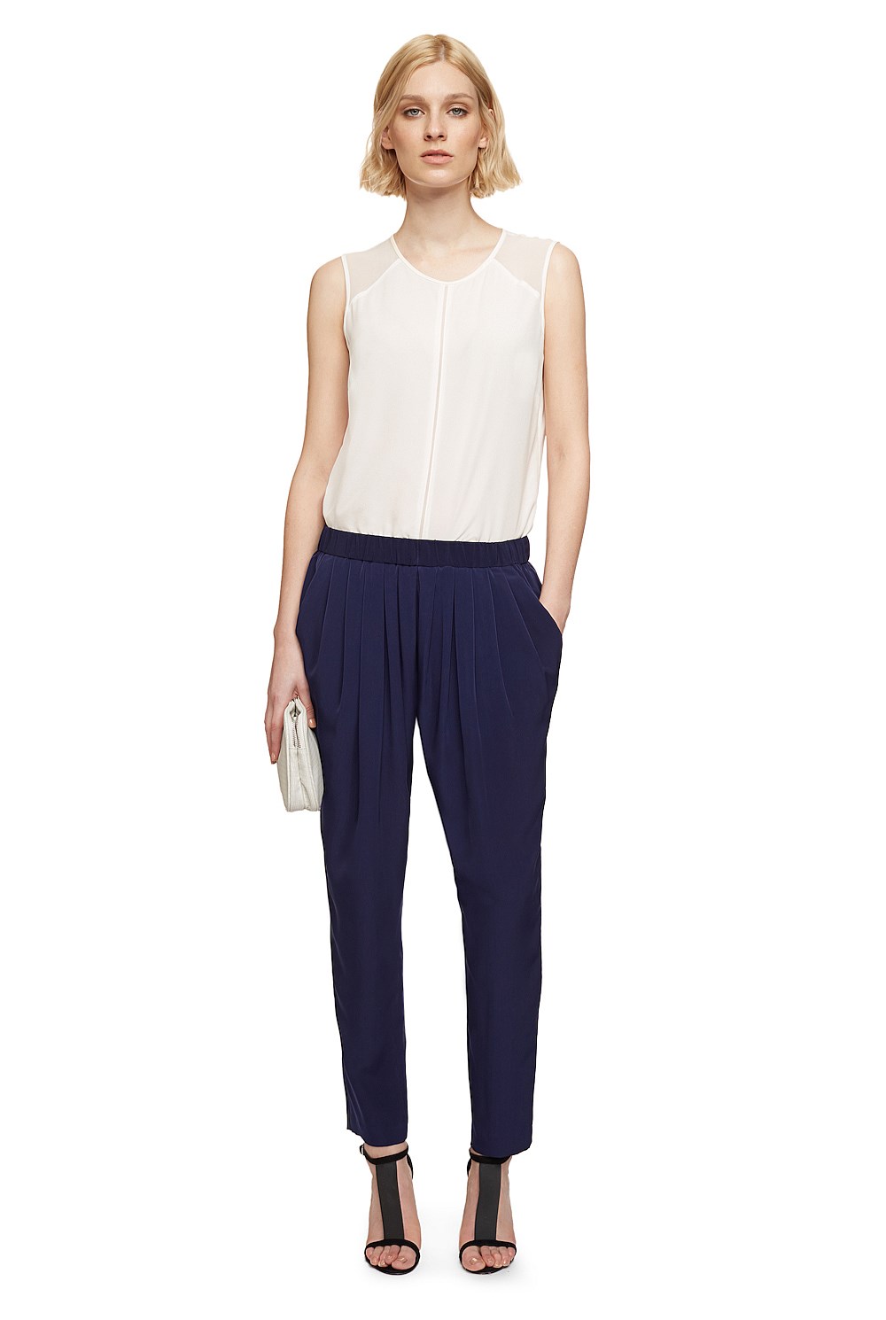 Pleat Front Drape Pant