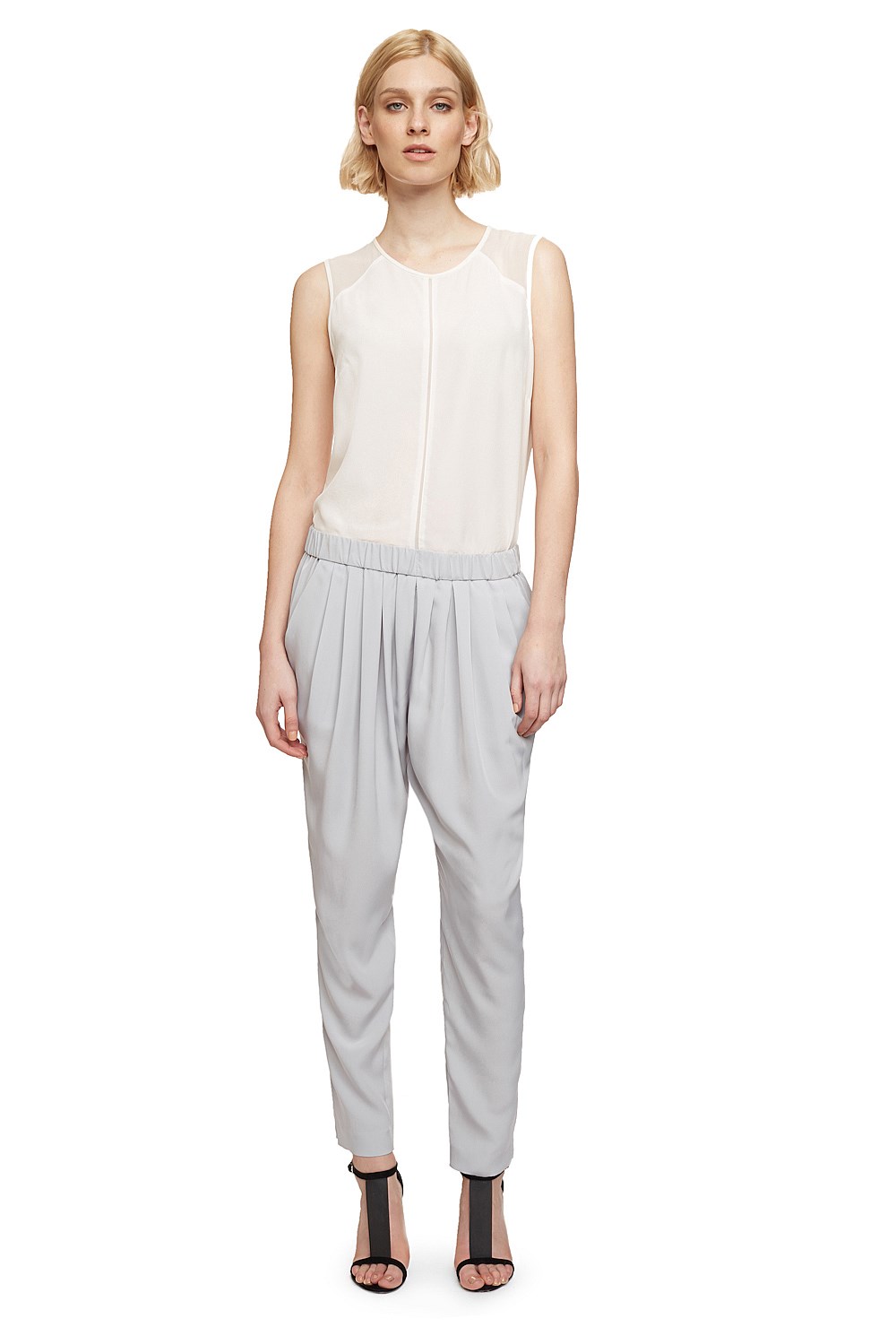 Pleat Front Drape Pant