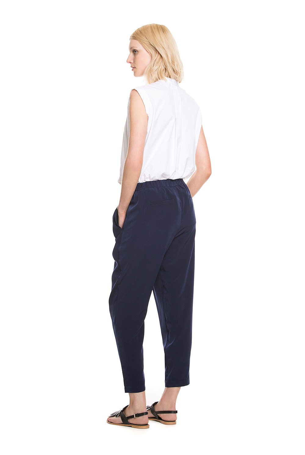 Pleat Front Drape Pant