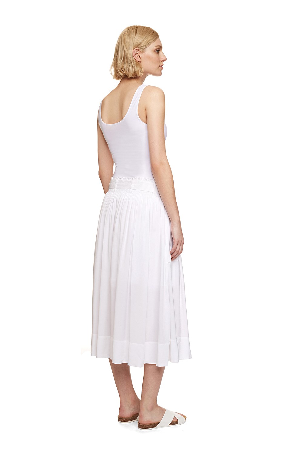 Snap Through Midi Skirt