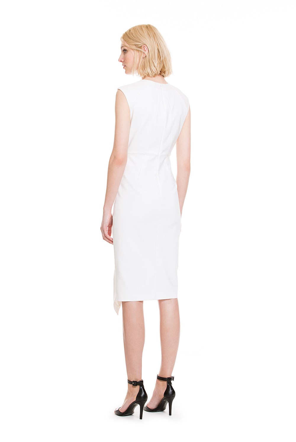 Raffia Trim Wrap Dress