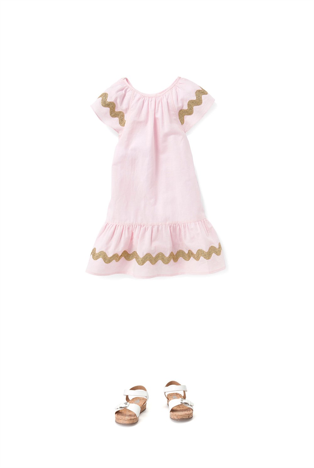 Gold Rickrack Dress