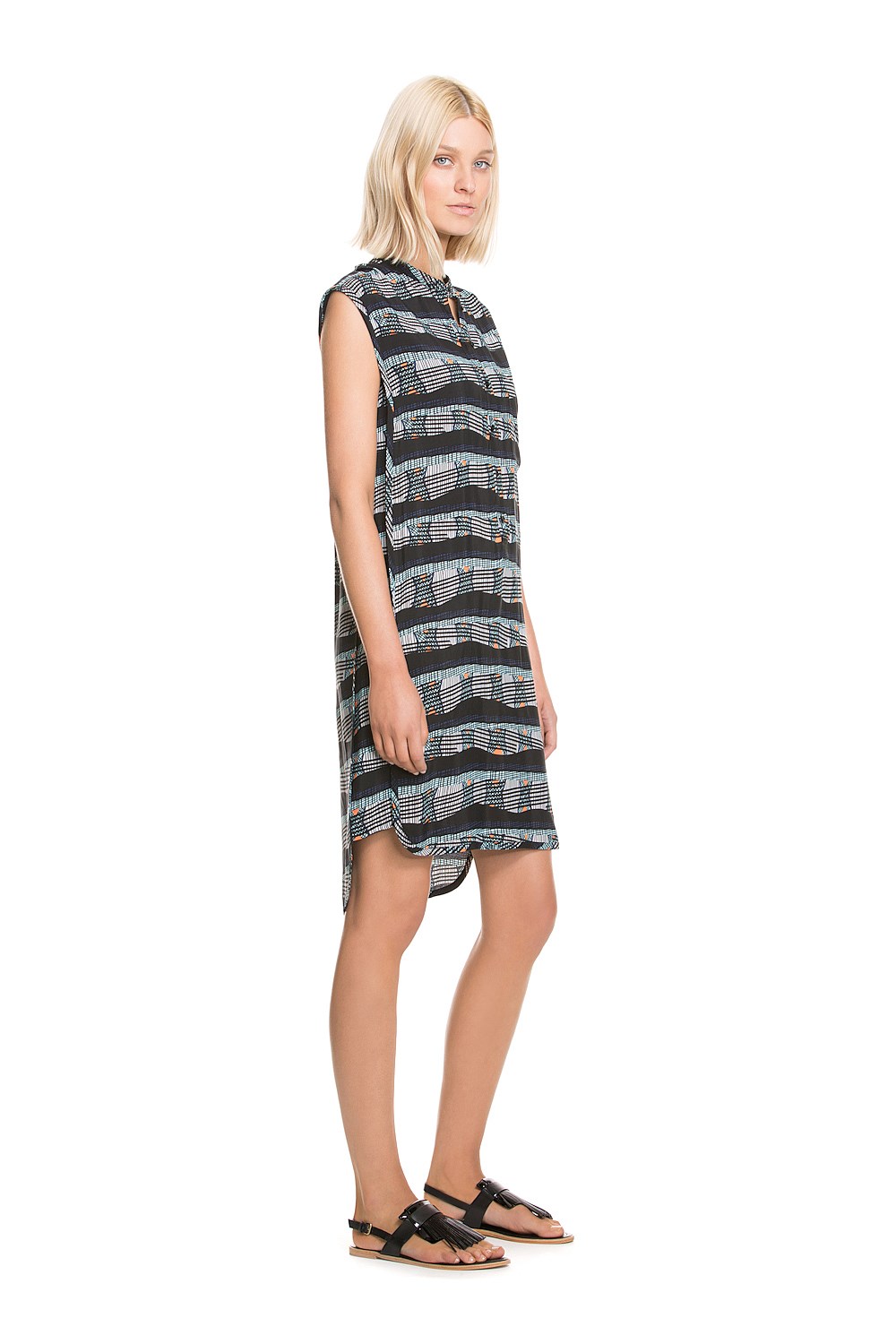 Tribal Print Shirt Dress