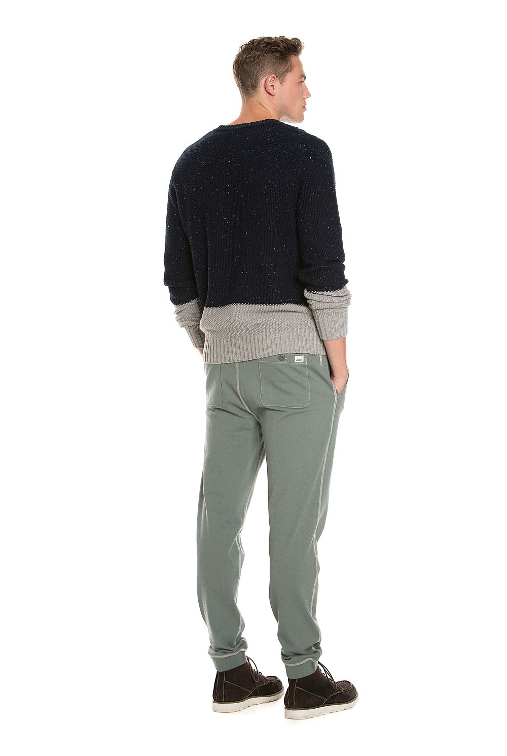 Speckle Cable Crew Knit