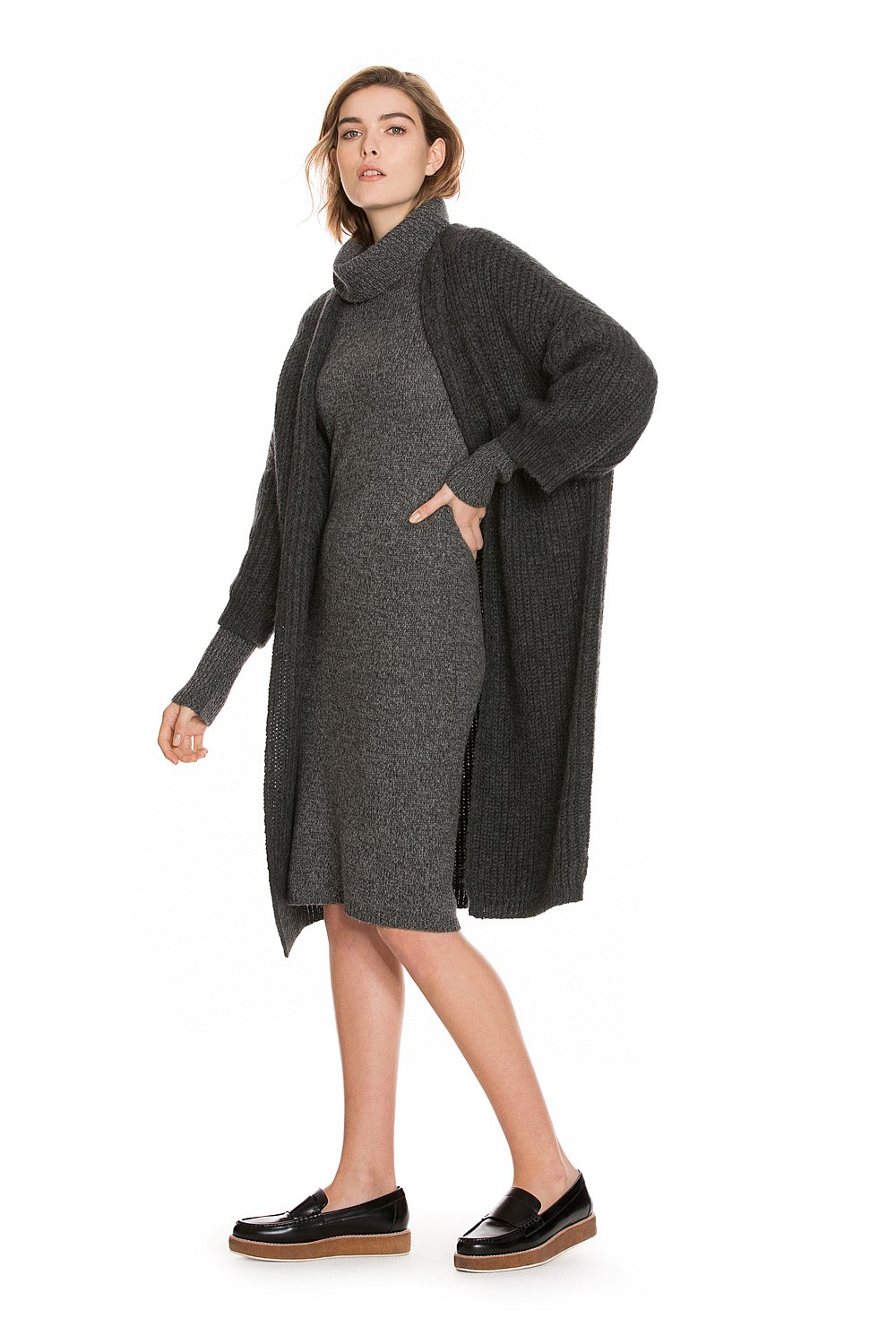 Roll Neck Knit Dress