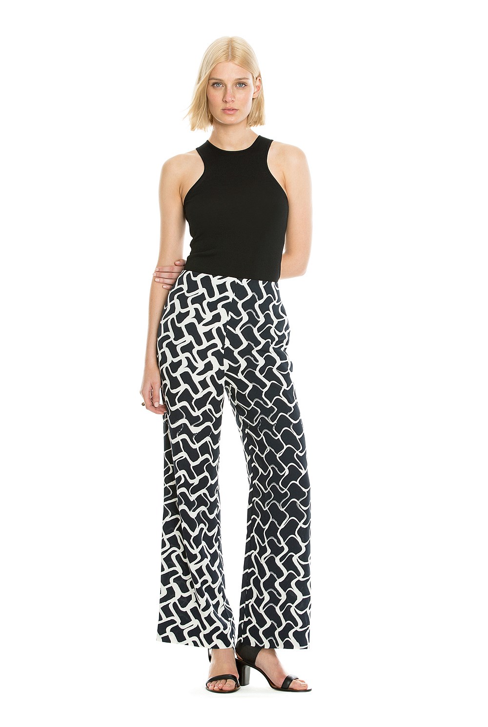 Printed Wide Leg Pant