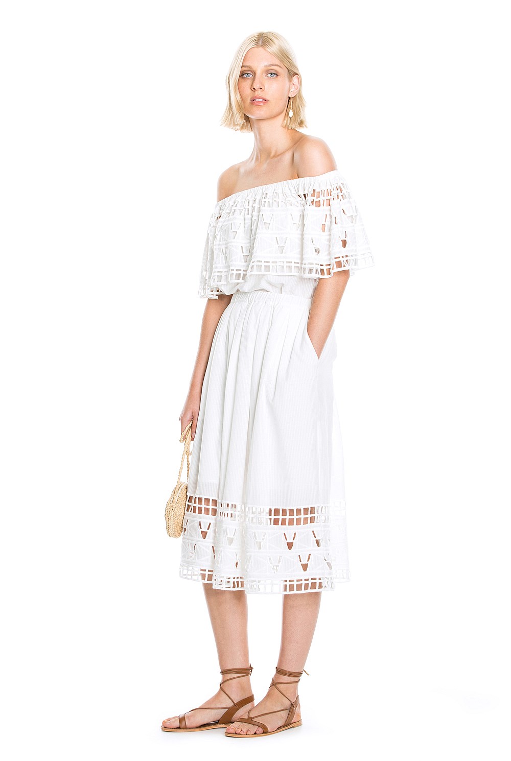 Embroidered Hem Detail Skirt
