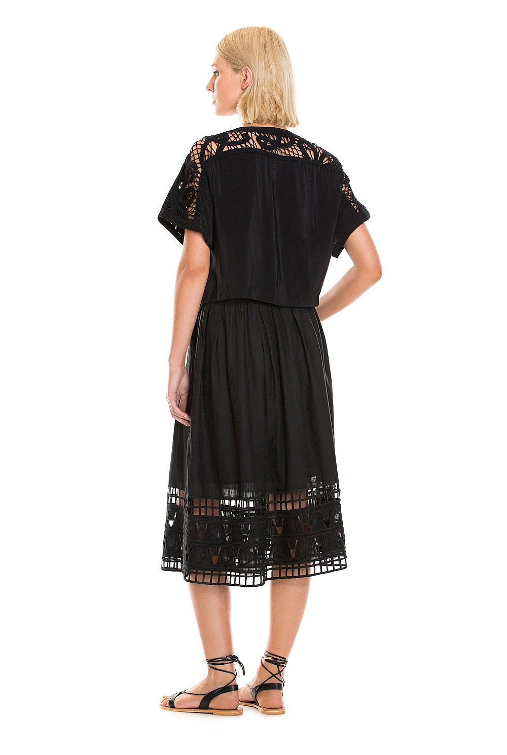Embroidered Hem Detail Skirt