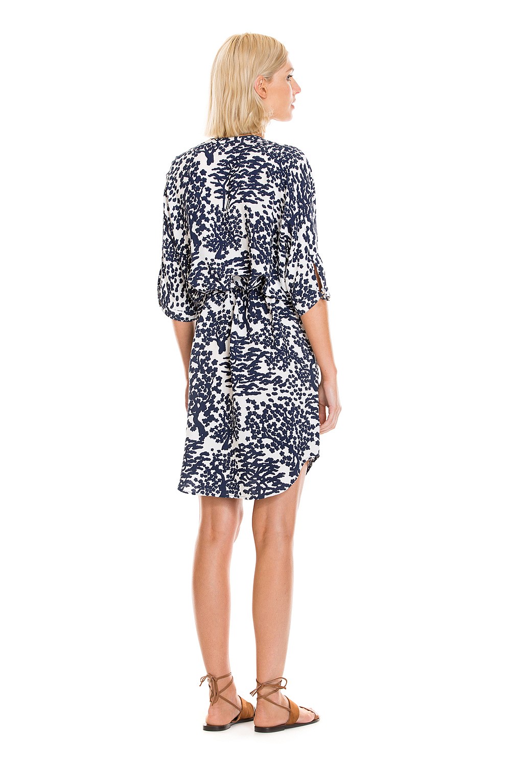 Abstract Print Shirt Dress
