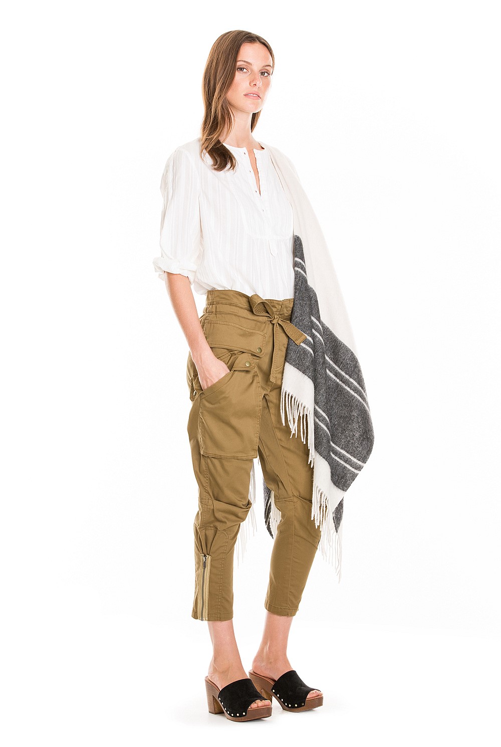 Woven Stripe Poncho