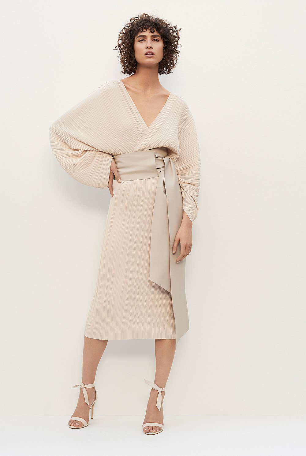 Belted Pleat Dress