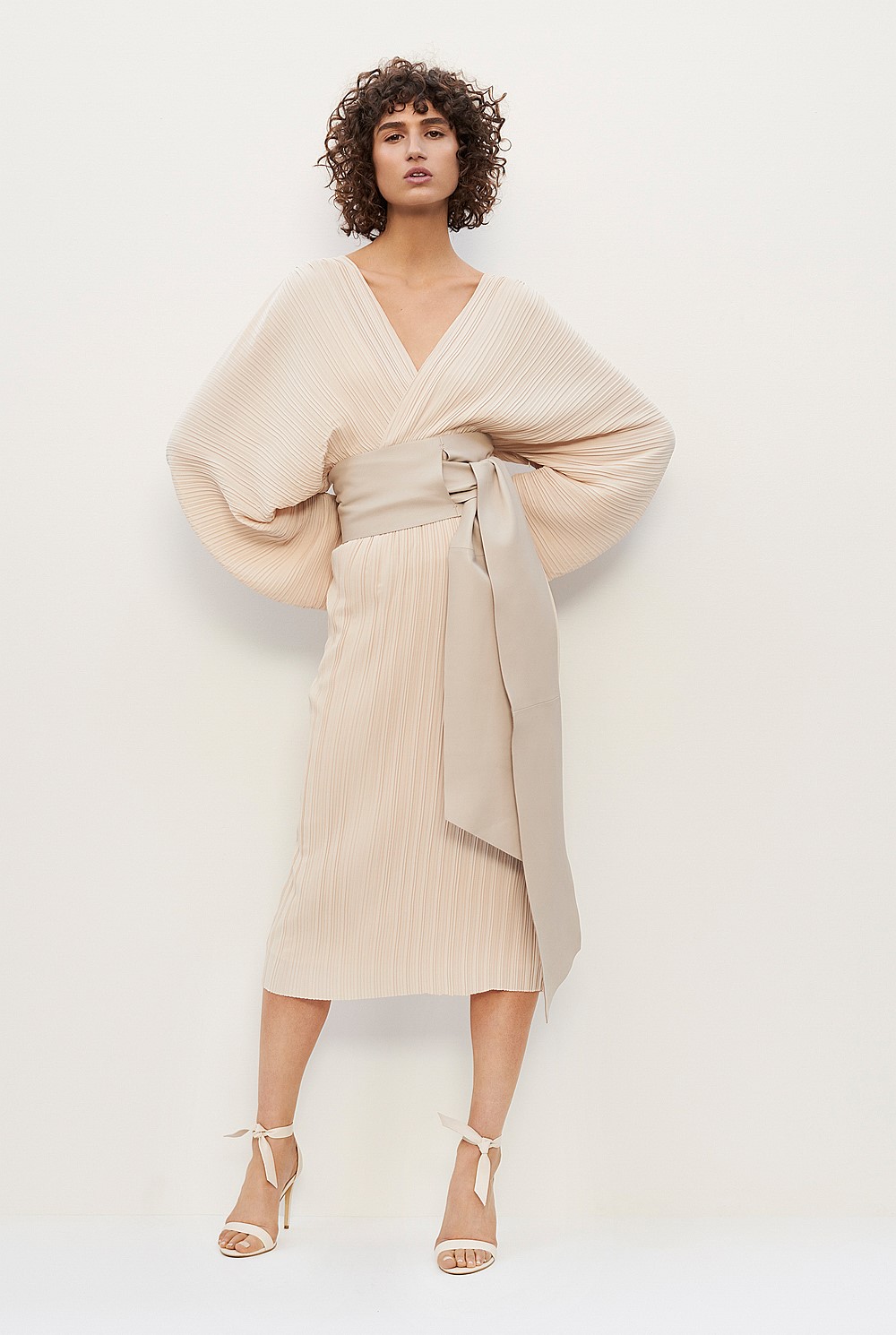Belted Pleat Dress
