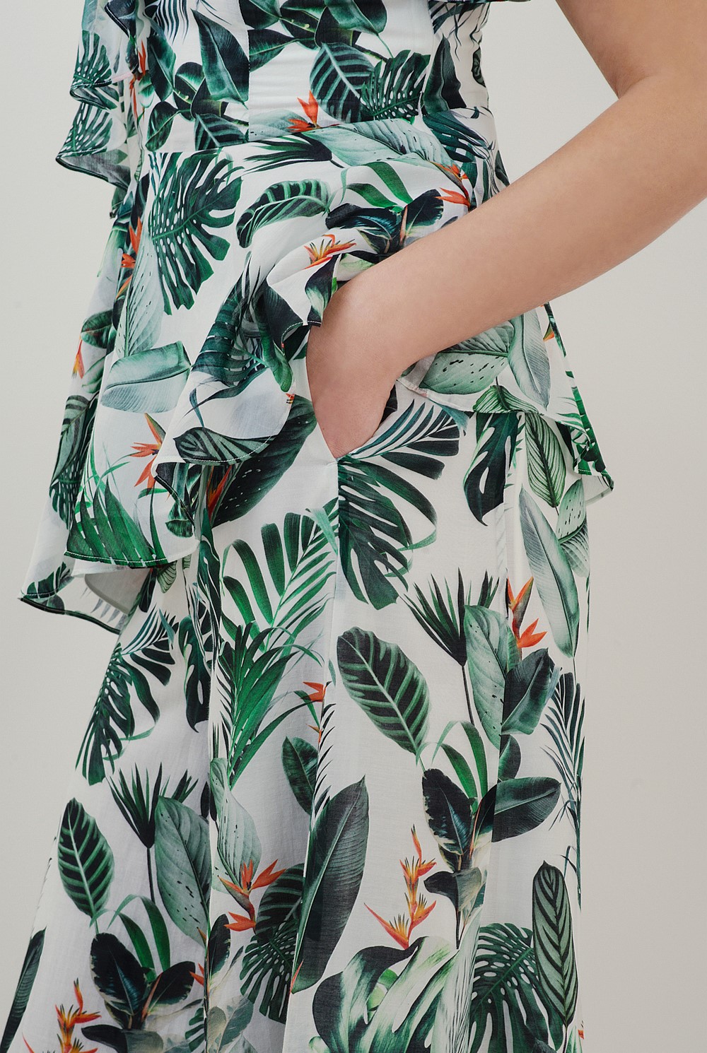 Sheer Print Culotte