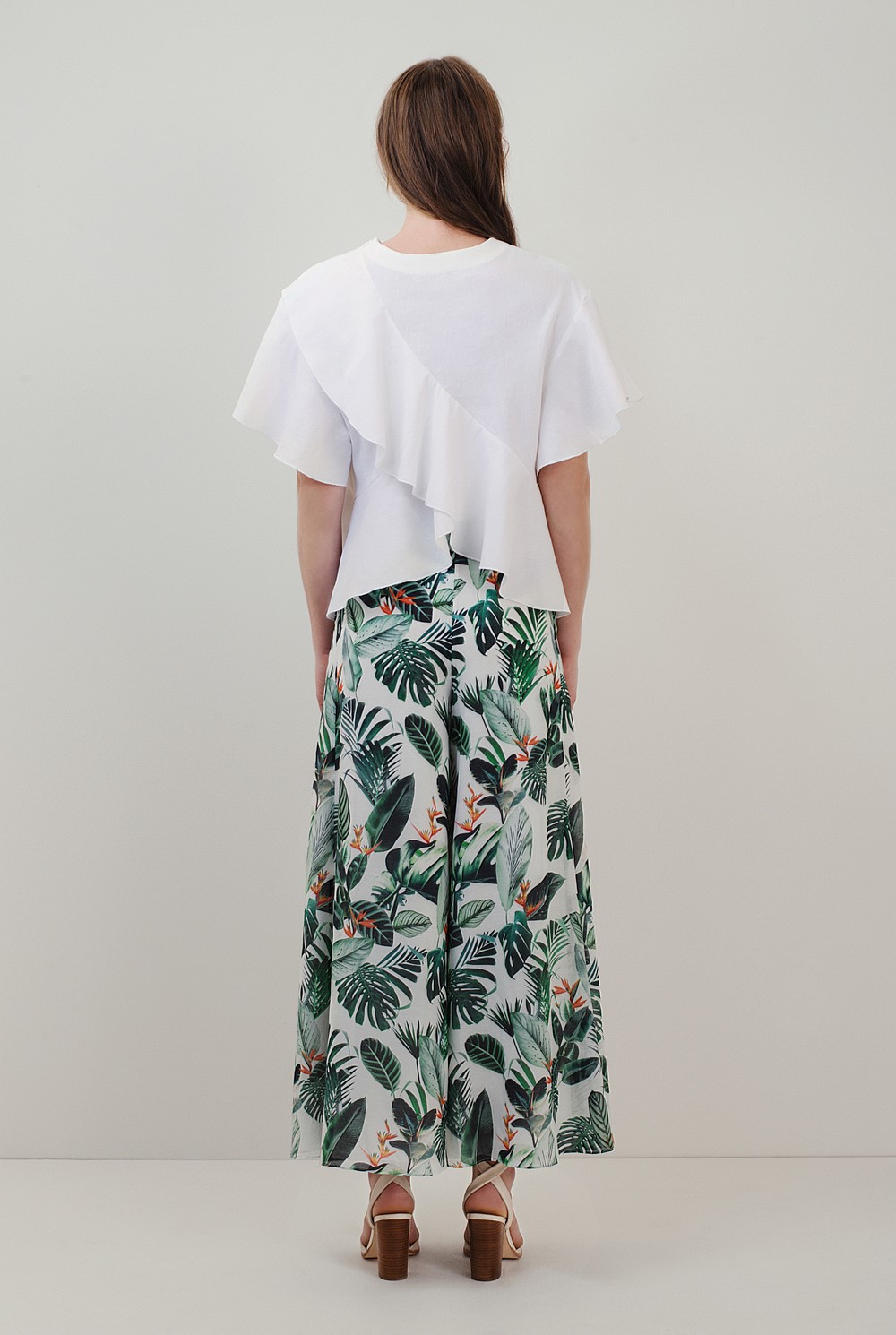 Sheer Print Culotte