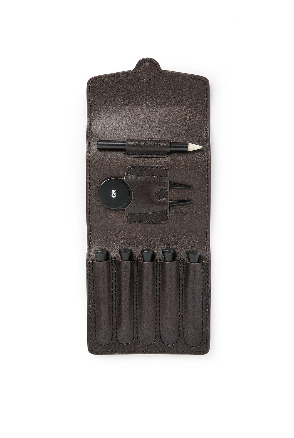 Leather Golf Tee Set