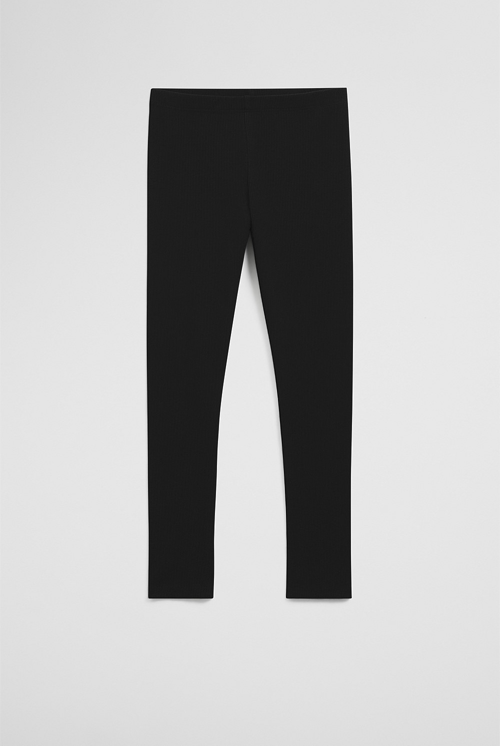 Organically Grown Cotton Blend Solid Rib Legging